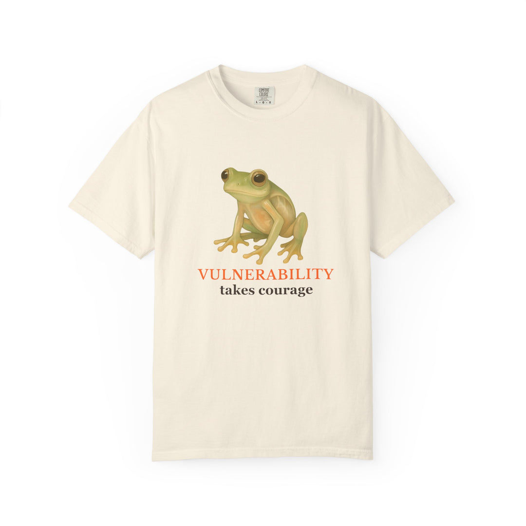 Vulnerability Takes Courage – Glass Frog | Hopeful & Healing | Sketch Series by Pure Perspective App | Eco Friendly Graphic Tee