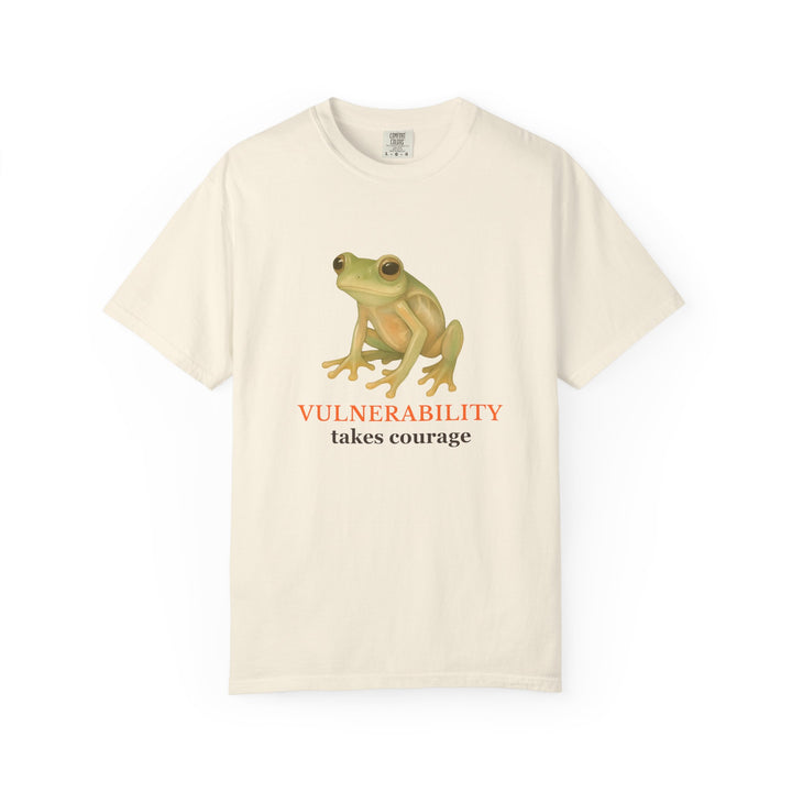 Vulnerability Takes Courage – Glass Frog | Hopeful & Healing | Sketch Series by Pure Perspective App | Eco Friendly Graphic Tee