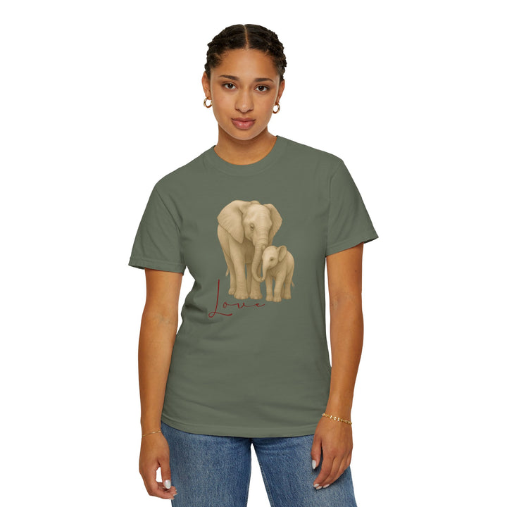 The Legacy of Love – Elephant Mom and Baby | Connected & Compassionate | Sketch Series by Pure Perspective App | Eco Friendly Graphic Tee