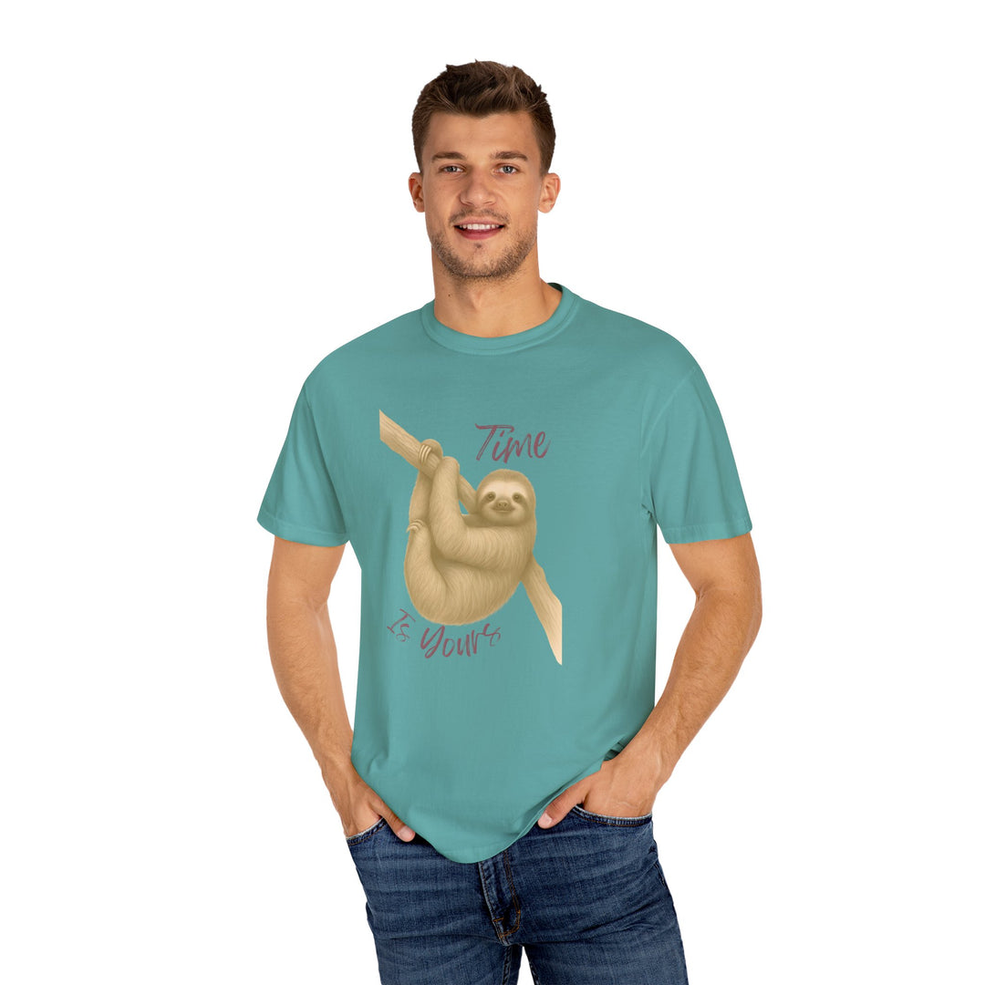 Time is Yours – Sloth | Joyful & Playful | Sketch Series by Pure Perspective | Eco Friendly Graphic Tee