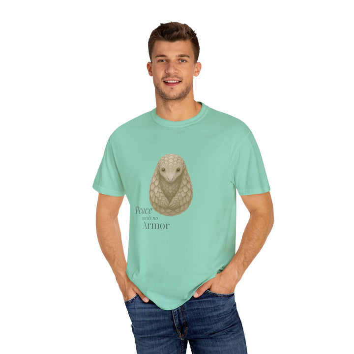 Peace Needs No Armor – Pangolin | Calm & Centered | Sketch Series by Pure Perspective | Eco Friendly Graphic Tee