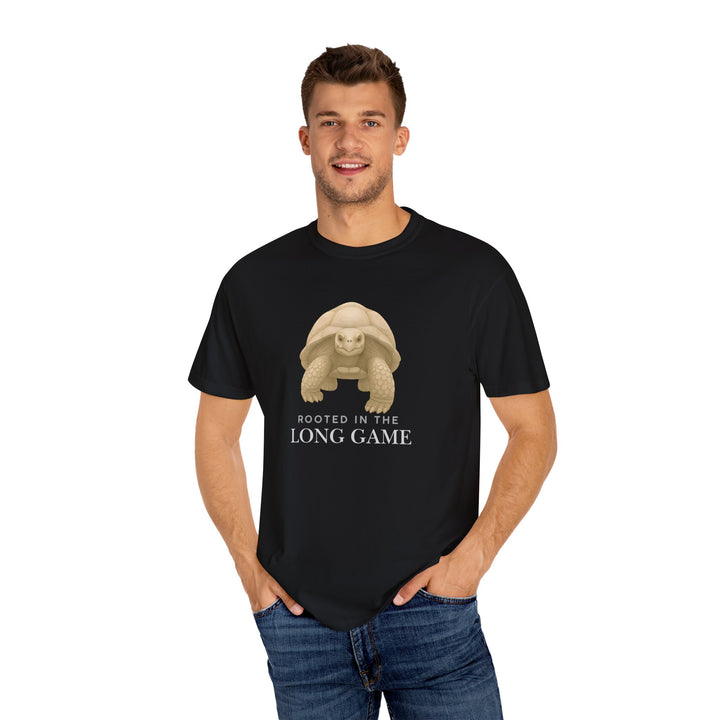 Rooted in the Long Game – Giant Tortoise | Grounded & Gentle | Sketch Series by Pure Perspective | Eco Friendly Graphic Tee