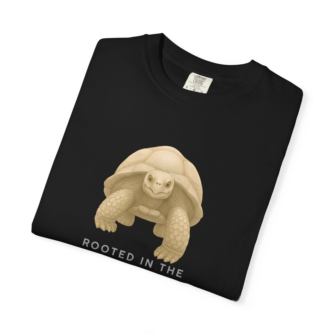 Rooted in the Long Game – Giant Tortoise | Grounded & Gentle | Sketch Series by Pure Perspective | Eco Friendly Graphic Tee