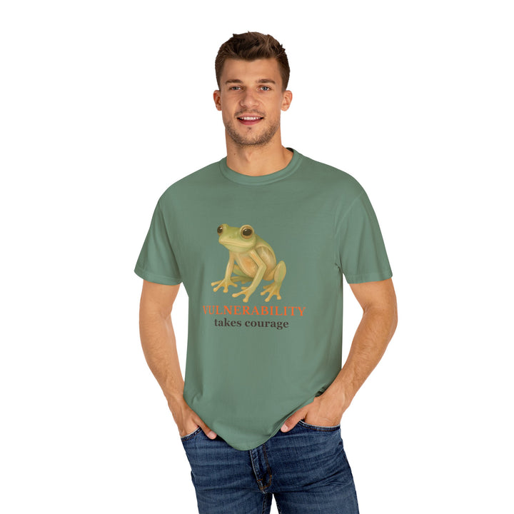 Vulnerability Takes Courage – Glass Frog | Hopeful & Healing | Sketch Series by Pure Perspective App | Eco Friendly Graphic Tee