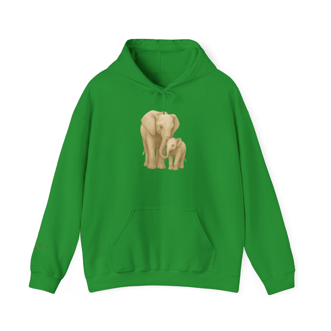Love – Elephant Mother and Calf Edition | Connected & Compassionate Series | Unisex Heavy Blend™ Hooded Sweatshirt | Eco-Friendly Apparel