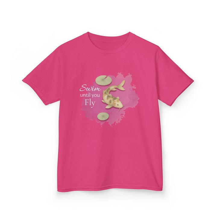 Kids Koi Fish Tee | "Swim Until You Fly" | Sketch Design | Eco-Conscious | Hopeful & Healing