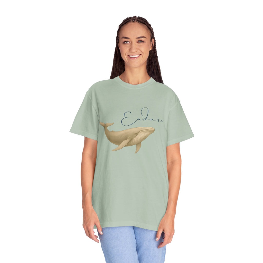 Endure – Blue Whale | Connected & Compassionate | Sketch Series by Pure Perspective App | Eco Friendly Graphic Tee