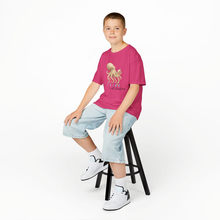 Kids Octopus Tee | "Think in All Directions" | Sketch Design | Eco-Conscious | Reflective & Wise