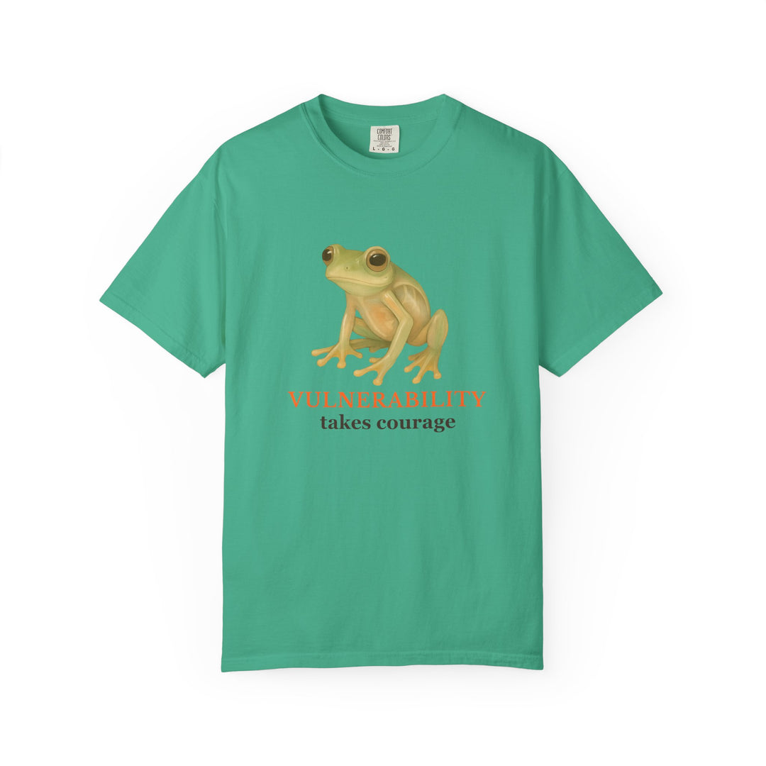 Vulnerability Takes Courage – Glass Frog | Hopeful & Healing | Sketch Series by Pure Perspective App | Eco Friendly Graphic Tee