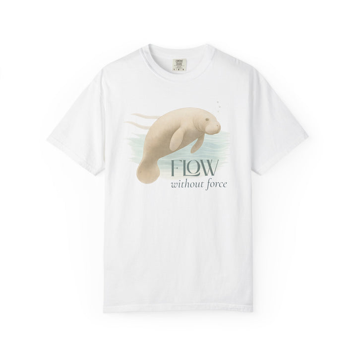 Flow Without Force – Manatee | Calm & Centered | Sketch Series by Pure Perspective | Eco Friendly Graphic Tee