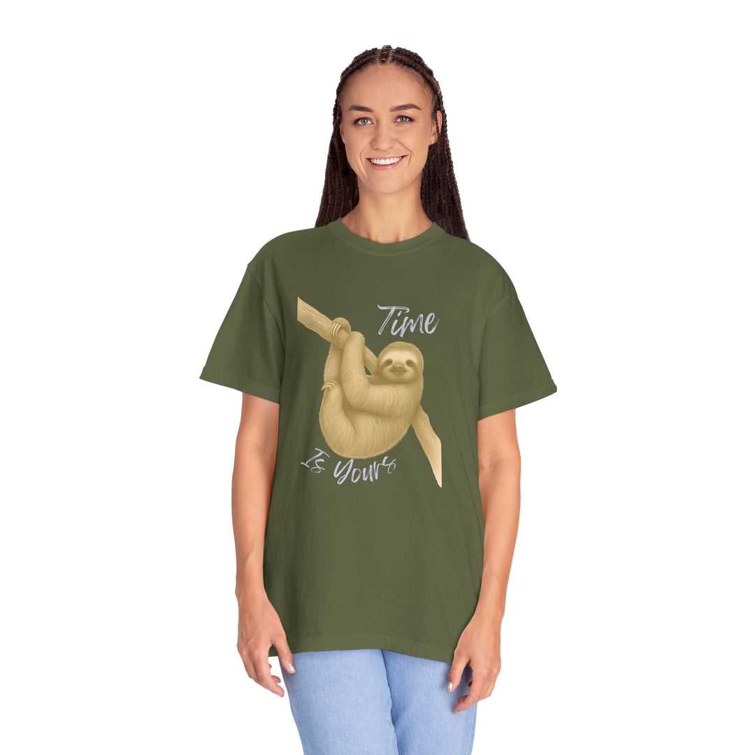 Time is Yours – Sloth | Joyful & Playful | Sketch Series by Pure Perspective | Eco Friendly Graphic Tee