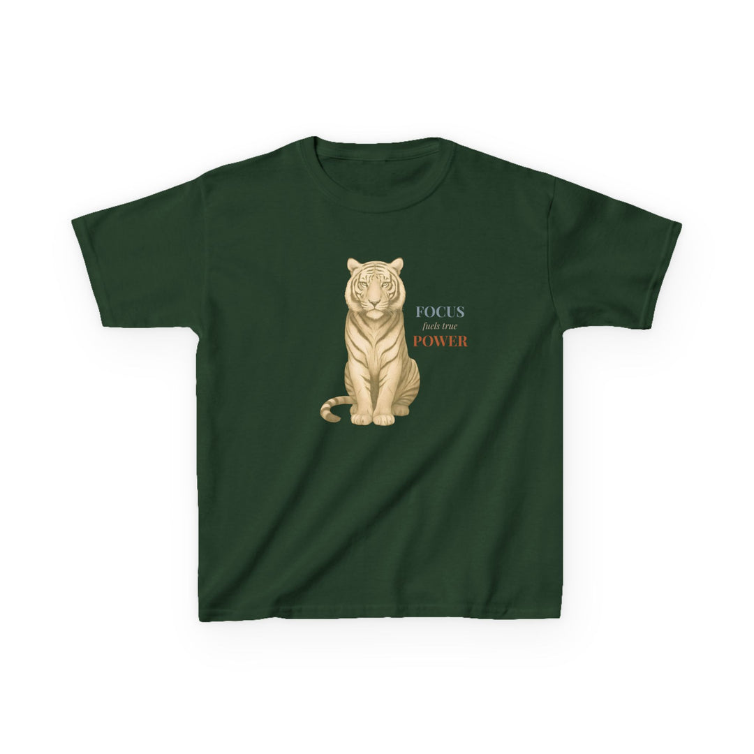 Kids Tiger Tee | "Power Through" | Sketch Design | Eco-Conscious | Empowered & Bold