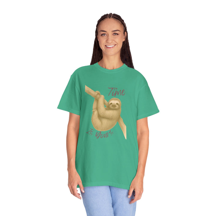 Time is Yours – Sloth | Joyful & Playful | Sketch Series by Pure Perspective | Eco Friendly Graphic Tee