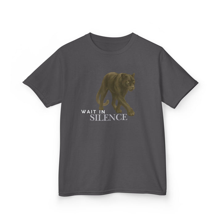 Kids Jaguar Tee | Wait In Silence say "Listen Big" | Sketch Design | Eco-Conscious | Reflective & Wise