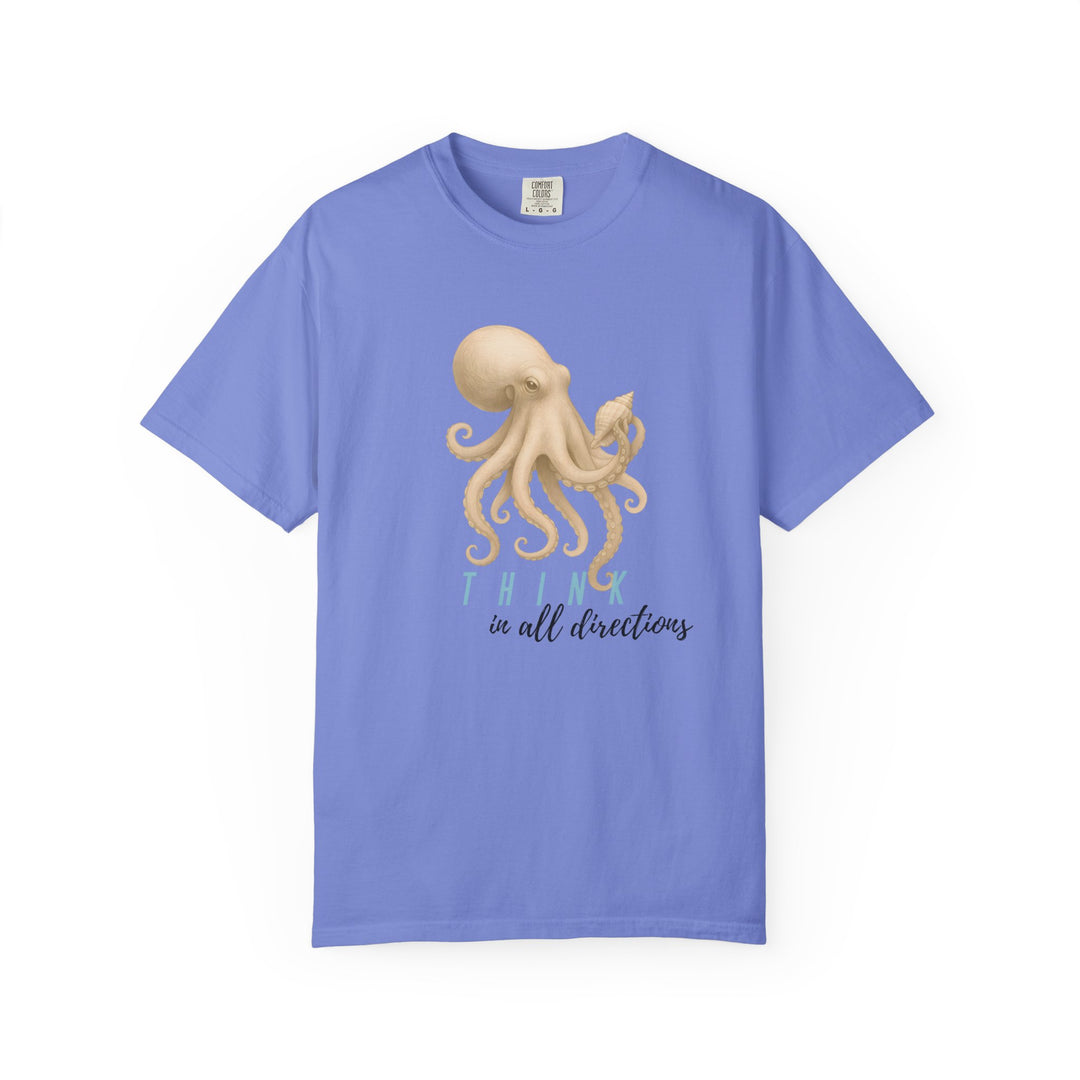 Think In All Directions – Octopus | Joyful & Playful | Sketch Series by Pure Perspective App | Eco Friendly Graphic Tee