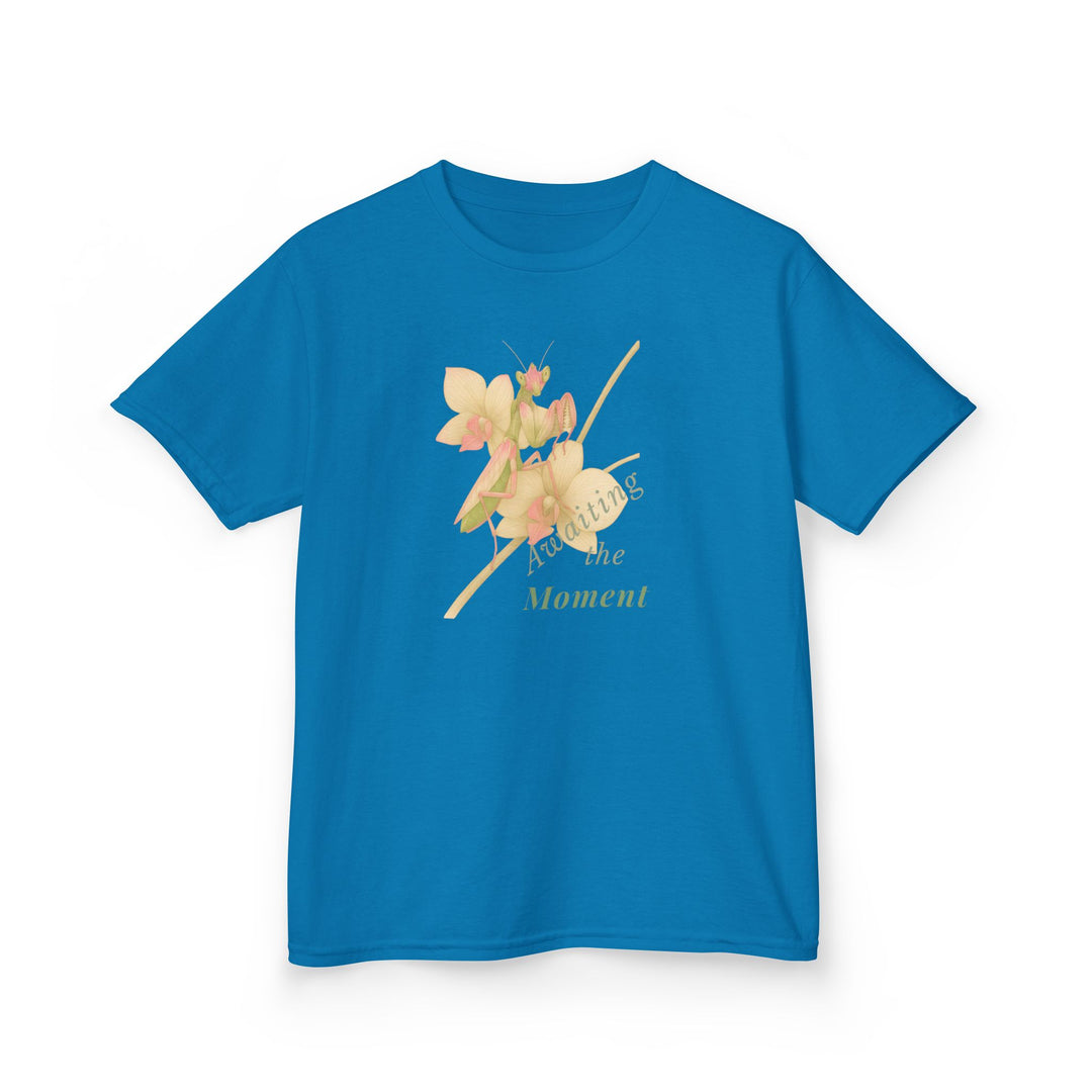 Kids Orchid Mantis Tee | "Awaiting the Moment" | Sketch Design | Eco-Conscious | Reflective & Wise