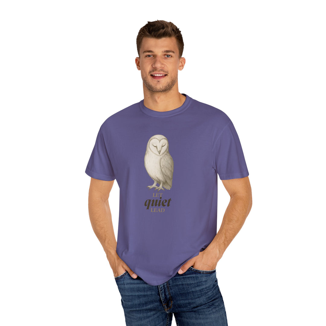 Let Quiet Lead – Owl | Calm & Centered | Sketch Series by Pure Perspective | Eco Friendly Graphic Tee