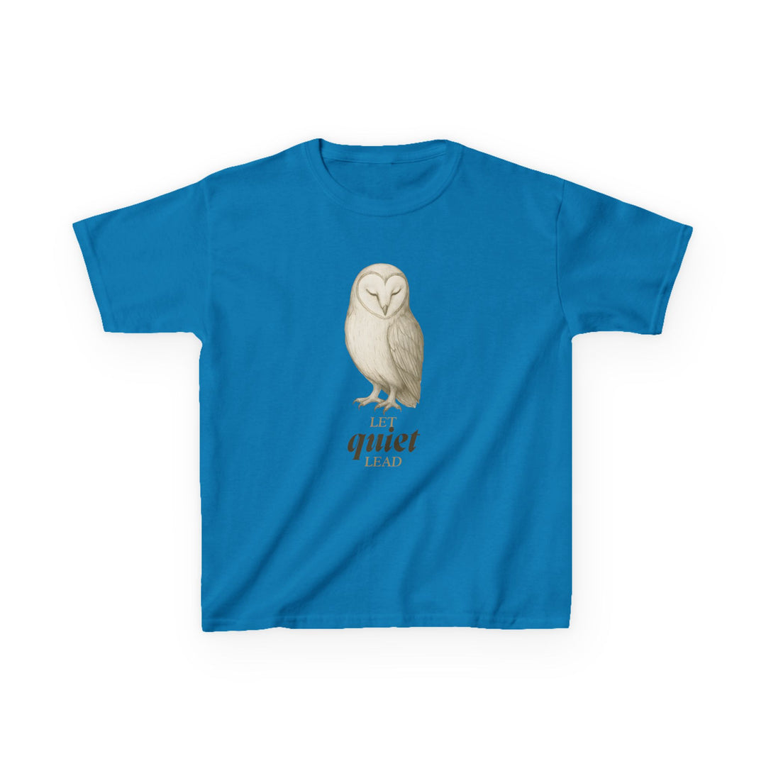 Kids Barn Owl Tee | "Listen First" | Sketch Design | Eco-Conscious | Calm & Centered