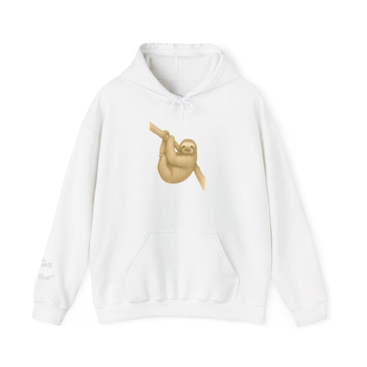 Time is Yours – Sloth Edition | Connected & Compassionate Series | Unisex Heavy Blend™ Hooded Sweatshirt | Eco-Friendly Apparel