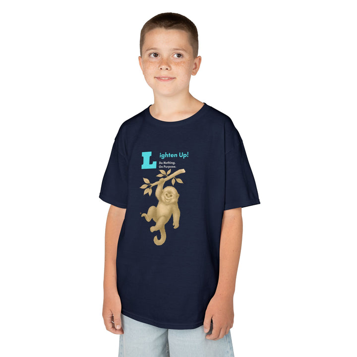 Kids Golden Snub-Nosed Monkey Tee | "Lighten Up" | Sketch Design | Eco-Conscious | Joyful & Playful