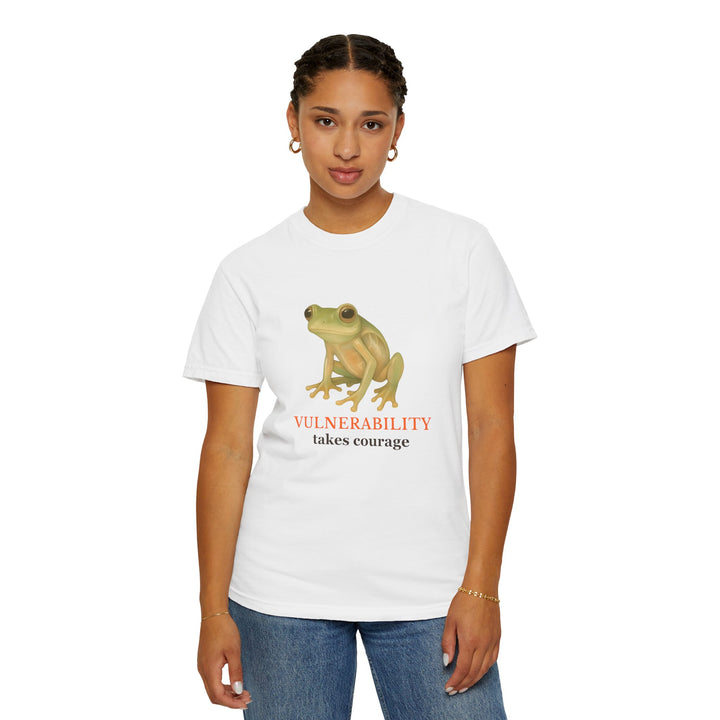 Vulnerability Takes Courage – Glass Frog | Hopeful & Healing | Sketch Series by Pure Perspective App | Eco Friendly Graphic Tee