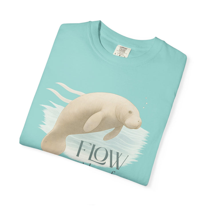 Flow Without Force – Manatee | Calm & Centered | Sketch Series by Pure Perspective | Eco Friendly Graphic Tee