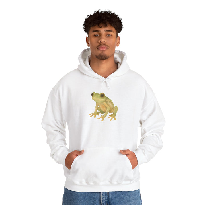 Vulnerability Takes Courage – Glass Frog Butterfly Edition | Hopeful & Healing Series | Unisex Heavy Blend™ Hooded Sweatshirt | Eco-Friendly Apparel