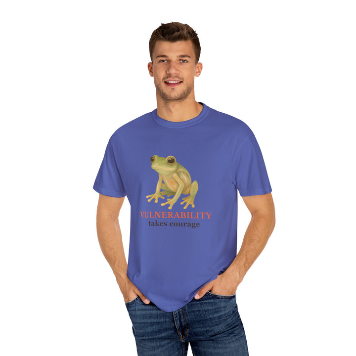 Vulnerability Takes Courage – Glass Frog | Hopeful & Healing | Sketch Series by Pure Perspective App | Eco Friendly Graphic Tee