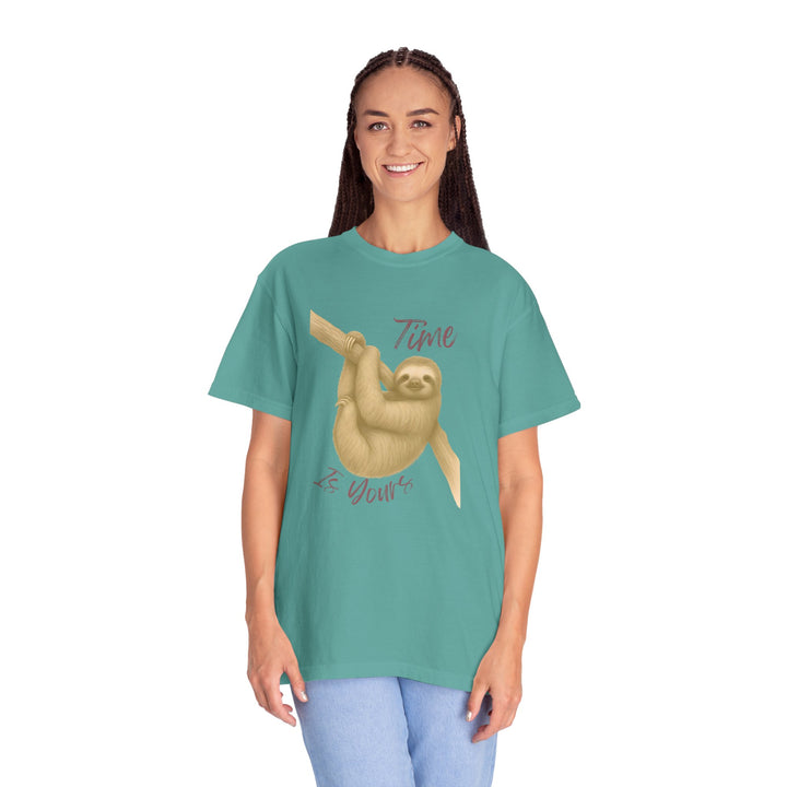 Time is Yours – Sloth | Joyful & Playful | Sketch Series by Pure Perspective | Eco Friendly Graphic Tee
