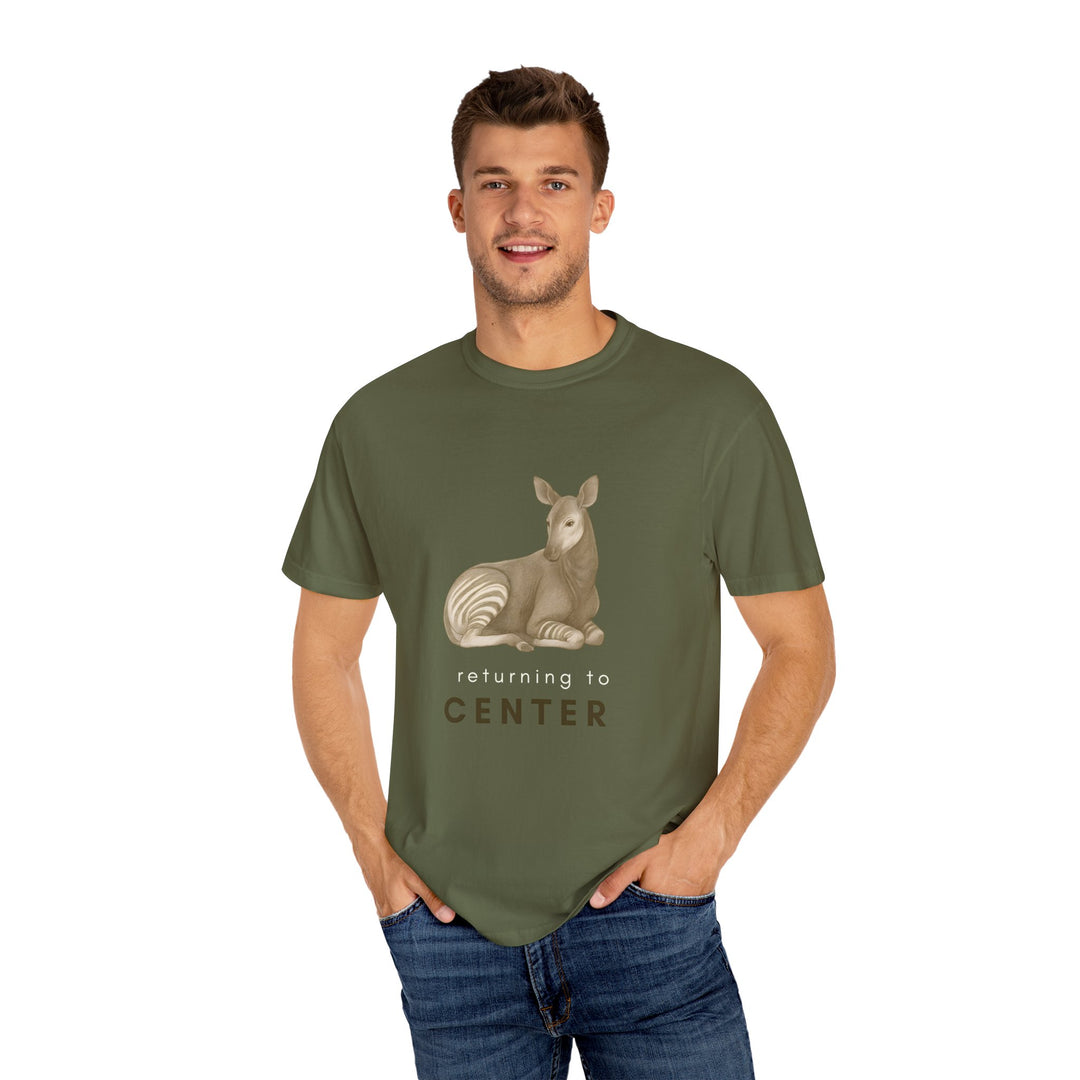 Returning to Center – Okapi | Calm & Centered | Sketch Series by Pure Perspective | Eco Friendly Graphic Tee
