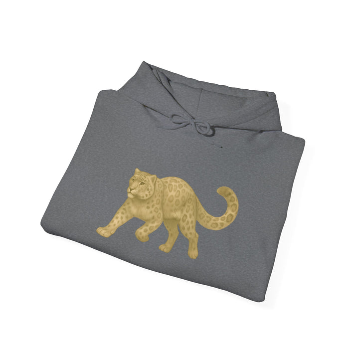 Mastery in Motion – Snow Leopard Edition | Patient & Peaceful Series | Unisex Heavy Blend™ Hooded Sweatshirt | Eco-Friendly Apparel