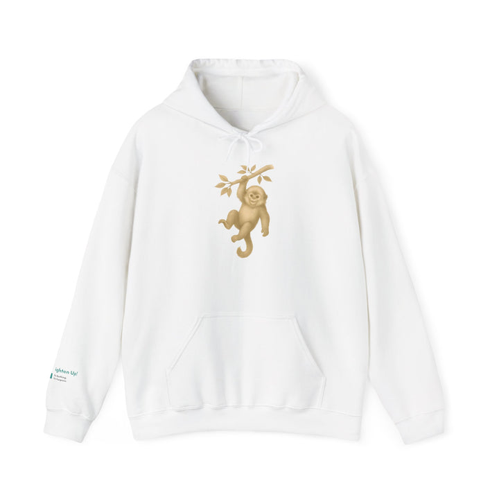 Lighten Up – Golden Snub-Nosed Monkey | Empowered & Bold Series | Unisex Heavy Blend™ Hooded Sweatshirt | Eco-Friendly Apparel