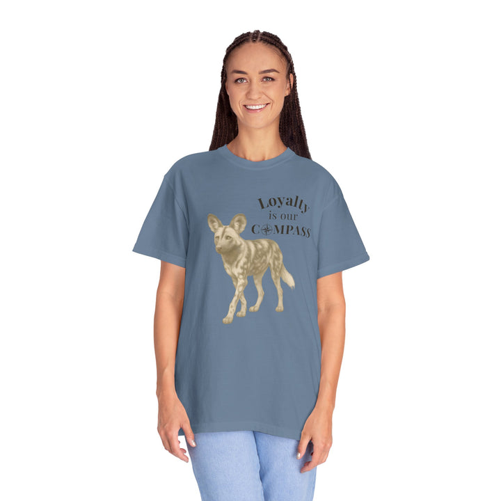 Loyalty Is Our Compass – African Wild Dog | Empowered & Bold | Sketch Series by Pure Perspective | Eco Friendly Graphic Tee