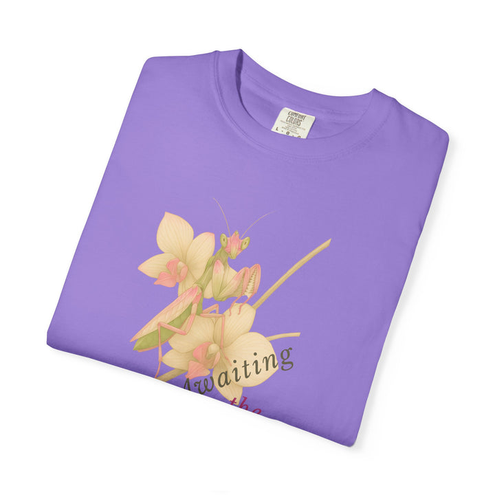 Awaiting the Moment – Orchid Mantis | Reflective & Wise | Sketch Series by Pure Perspective App | Eco Friendly Graphic Tee