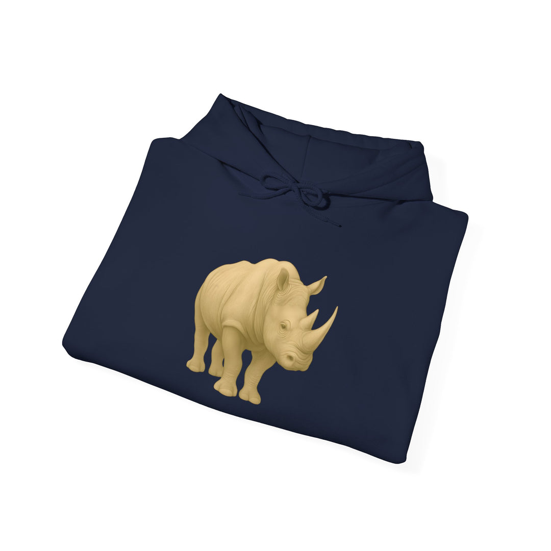 The Peaceful Still Resist – Rhino Edition | Patient & Peaceful Series | Unisex Heavy Blend™ Hooded Sweatshirt | Eco-Friendly Apparel