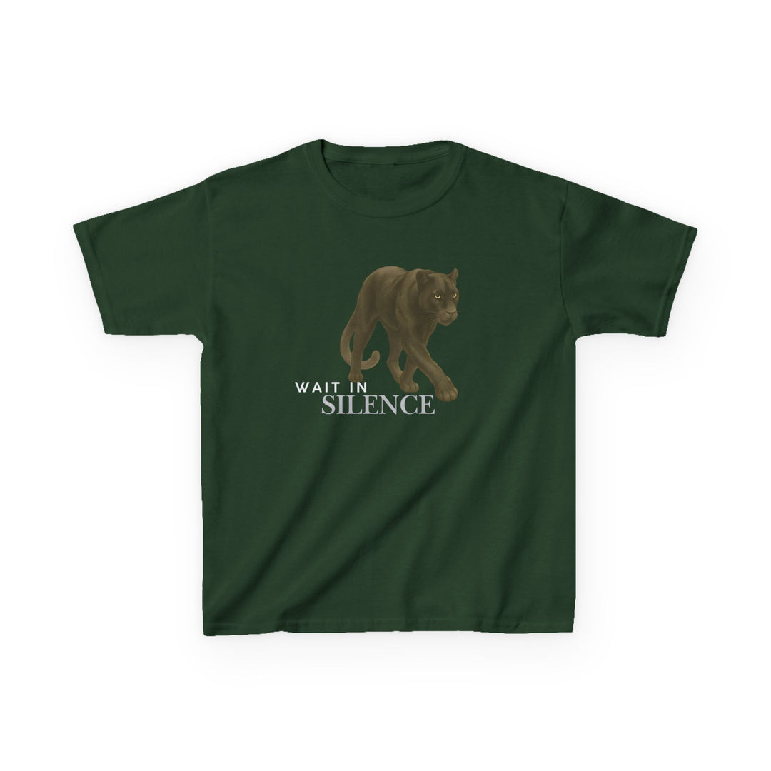Kids Jaguar Tee | Wait In Silence say "Listen Big" | Sketch Design | Eco-Conscious | Reflective & Wise