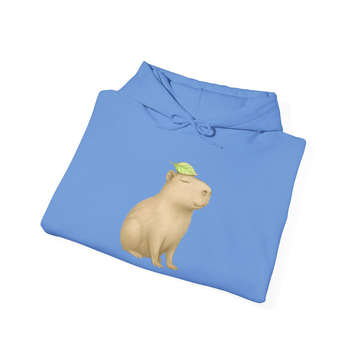 I Rest Therefore I Am – Capybara Edition | Grounded & Gentle Series | Unisex Heavy Blend™ Hooded Sweatshirt | Eco-Friendly Apparel