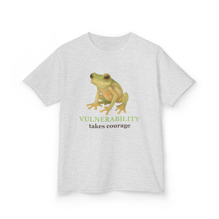 Kids Glass Frog Tee | "Vulnerability Takes Courage" | Sketch Design | Eco-Conscious | Hopeful & Healing