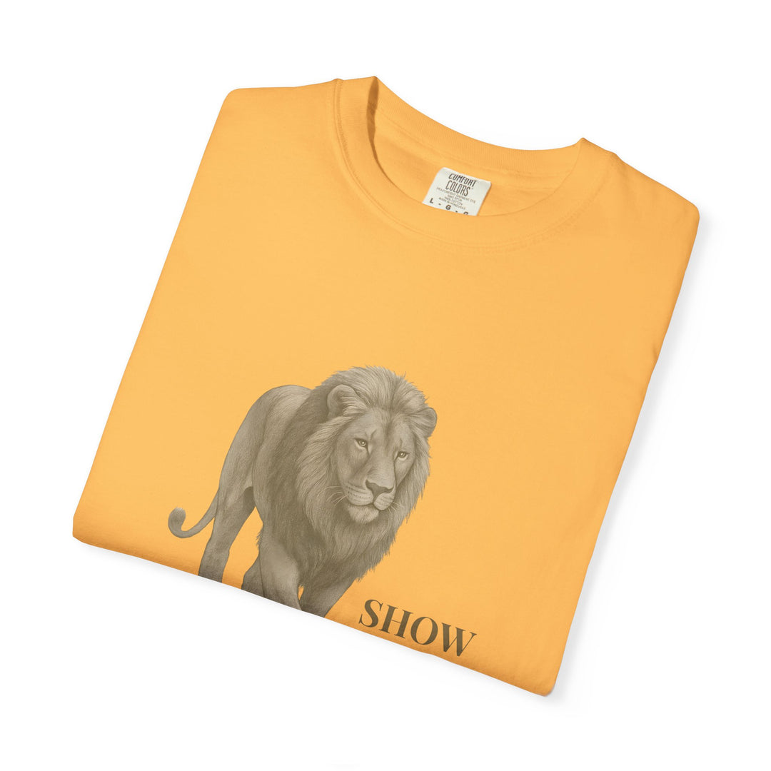 Show Up – Lion | Empowered & Bold | Sketch Series by Pure Perspective | Eco Friendly Graphic Tee