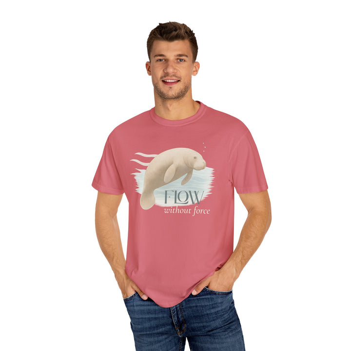 Flow Without Force – Manatee | Calm & Centered | Sketch Series by Pure Perspective | Eco Friendly Graphic Tee