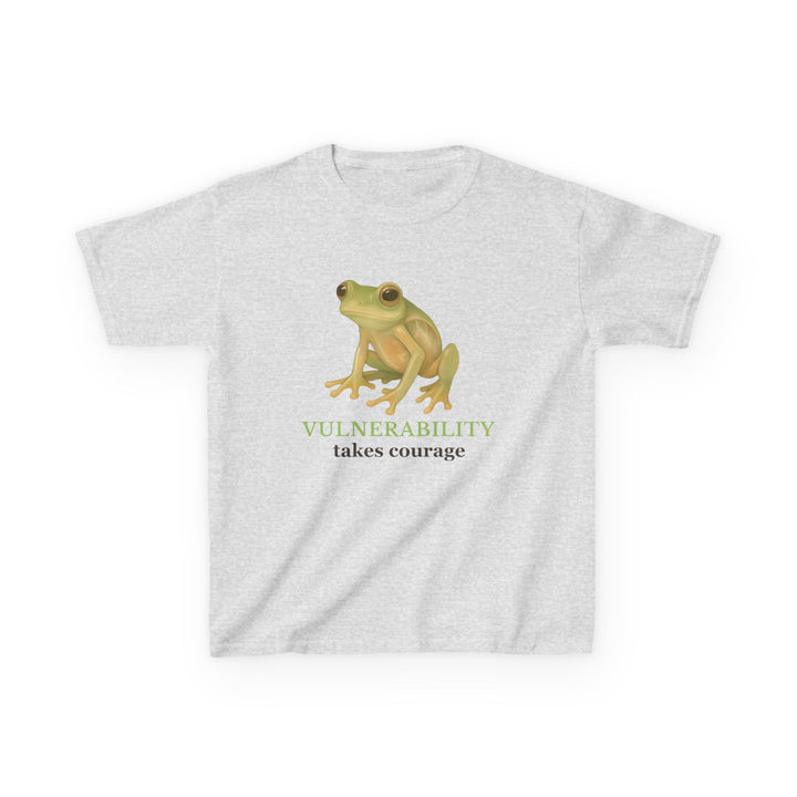 Kids Glass Frog Tee | "Vulnerability Takes Courage" | Sketch Design | Eco-Conscious | Hopeful & Healing