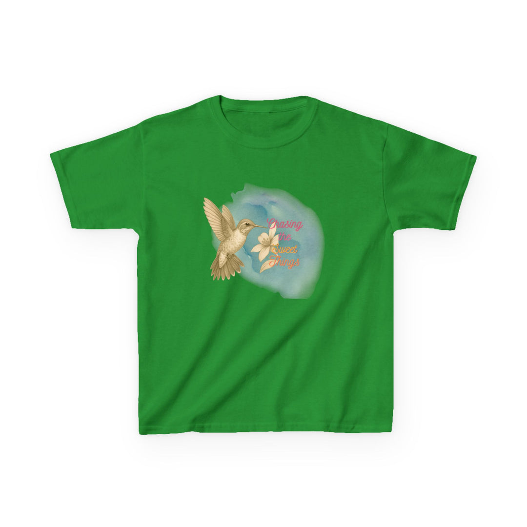 Kids Hummingbird Tee | Chasing the Sweet Things says "Look for Joy" | Sketch Design | Eco-Conscious | Hopeful & Healing