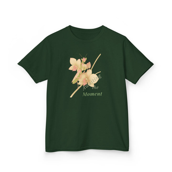 Kids Orchid Mantis Tee | "Awaiting the Moment" | Sketch Design | Eco-Conscious | Reflective & Wise