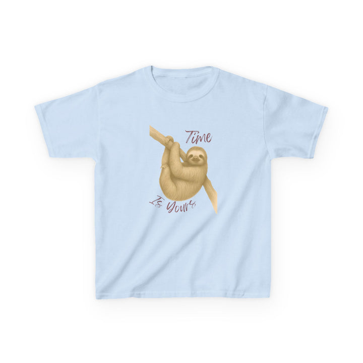 Kids Sloth Tee | "Time is Yours" | Sketch Design | Eco-Conscious | Patient & Peaceful