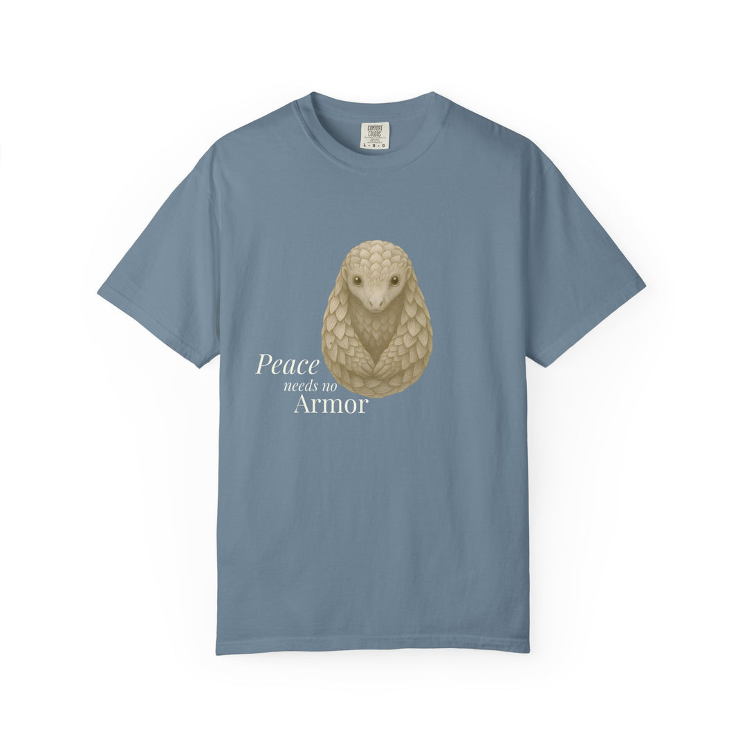 Peace Needs No Armor – Pangolin | Calm & Centered | Sketch Series by Pure Perspective | Eco Friendly Graphic Tee