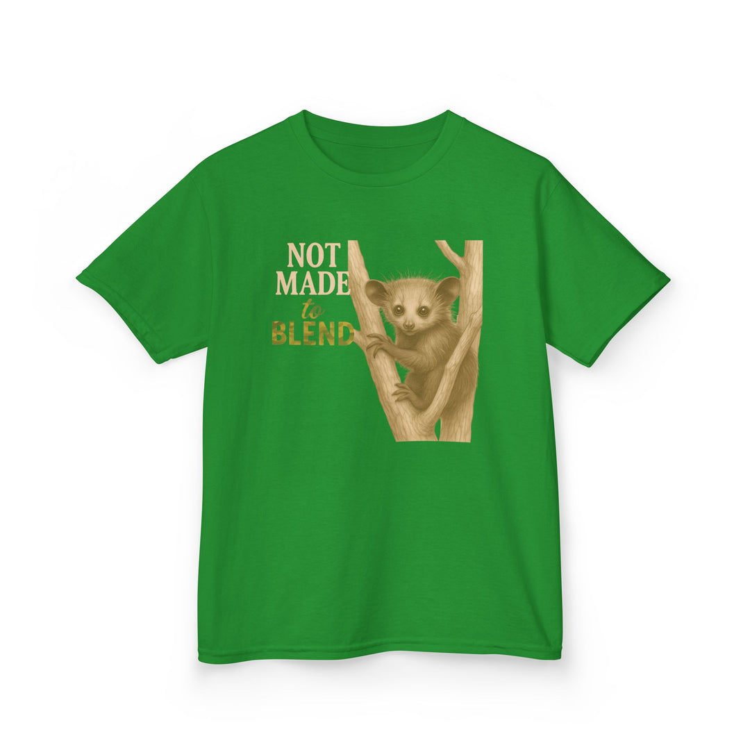 Kids Aye Aye Tee | "Not Made to Blend" | Sketch Design | Eco-Conscious | Reflective & Wise