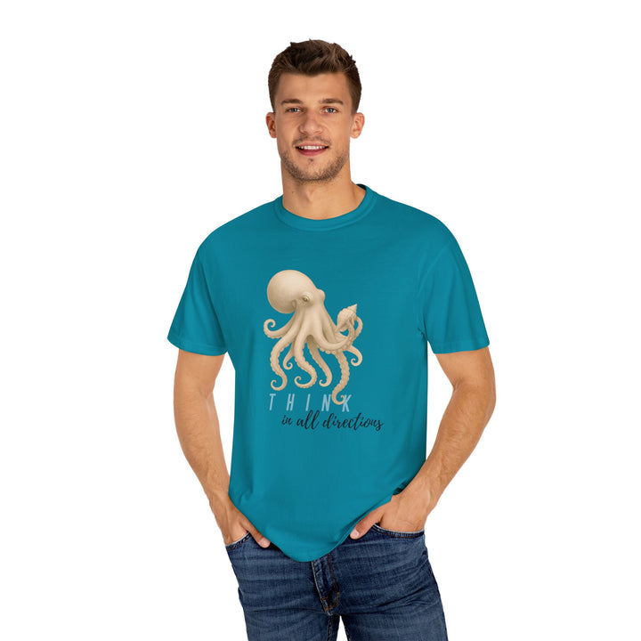 Think In All Directions – Octopus | Joyful & Playful | Sketch Series by Pure Perspective App | Eco Friendly Graphic Tee