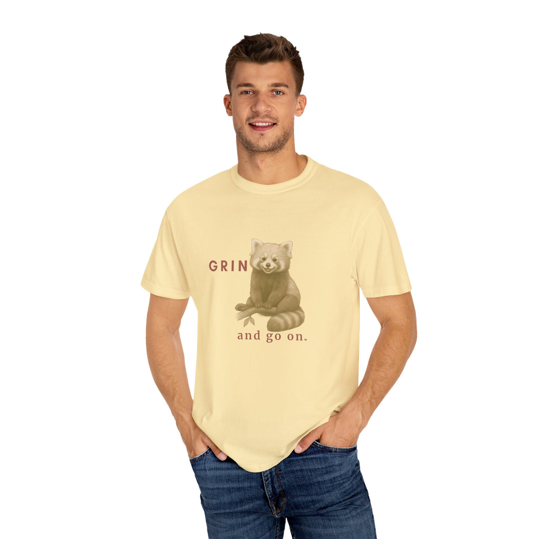 Grin and go on – Red Panda | Joyful & Playful | Sketch Series by Pure Perspective App | Eco Friendly Graphic Tee