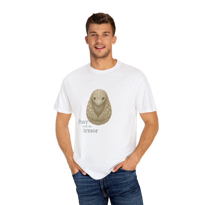 Peace Needs No Armor – Pangolin | Calm & Centered | Sketch Series by Pure Perspective | Eco Friendly Graphic Tee