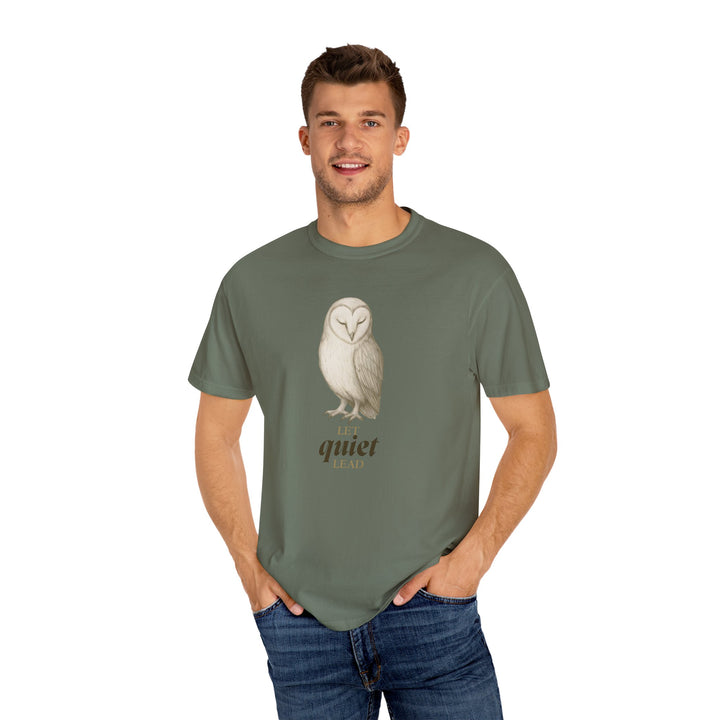 Let Quiet Lead – Owl | Calm & Centered | Sketch Series by Pure Perspective | Eco Friendly Graphic Tee